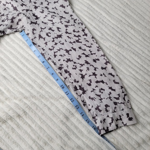 J Jill Love Linen Essential Shirt Women’s XL White Gray Floral Button Front Top - Picture 7 of 10